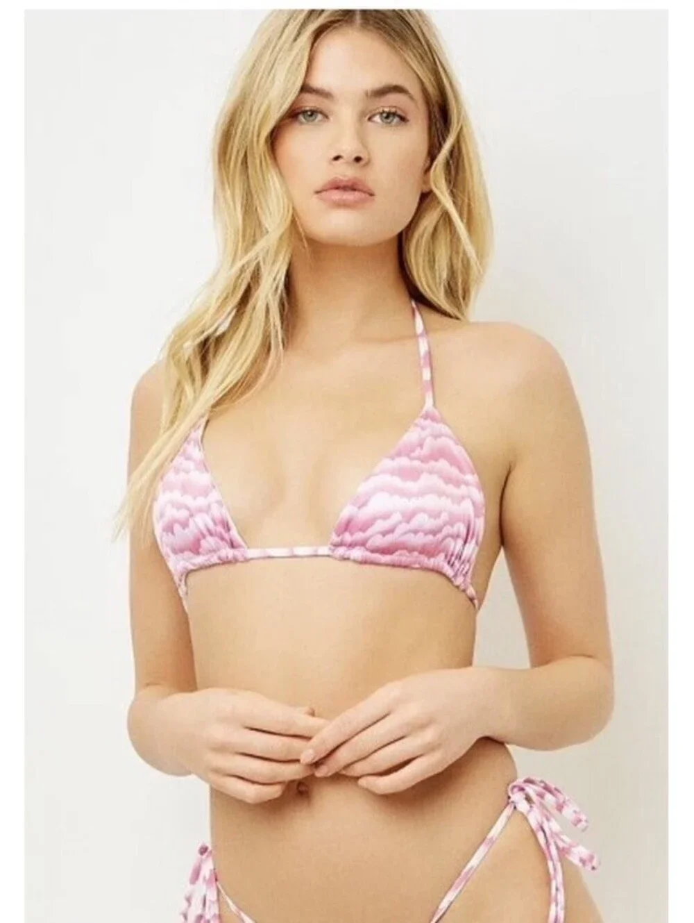 Frankies Bikinis x Victoria’s Secret PINK Tavi Bikini Top 34B Pink Cloud